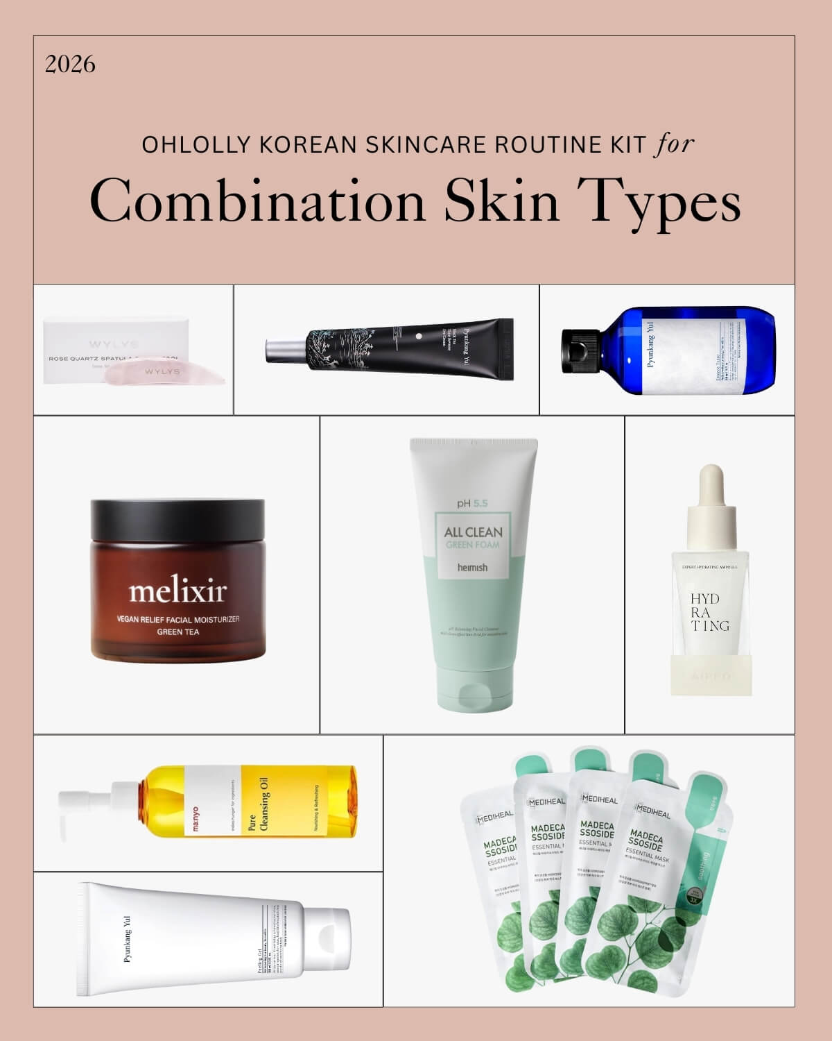 Korean Skincare Kit for Combination Skin Types