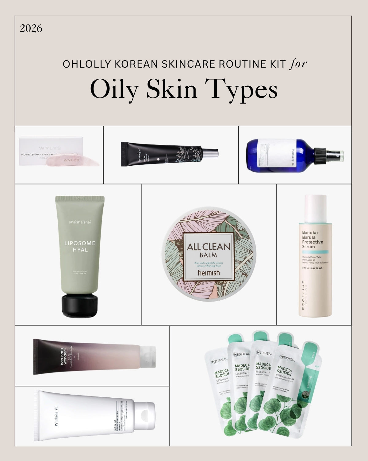 Korean Skincare Kit for Oily Skin Types