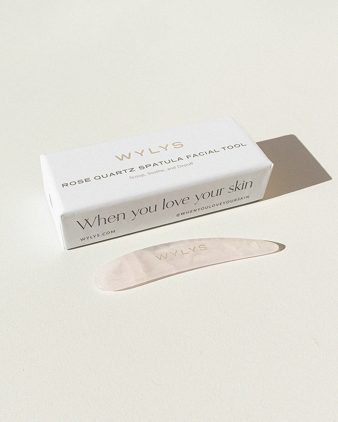 Wylys Rose Quartz Spatula Facial Tool